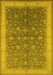 Oriental Yellow Traditional Rug, urb481yw