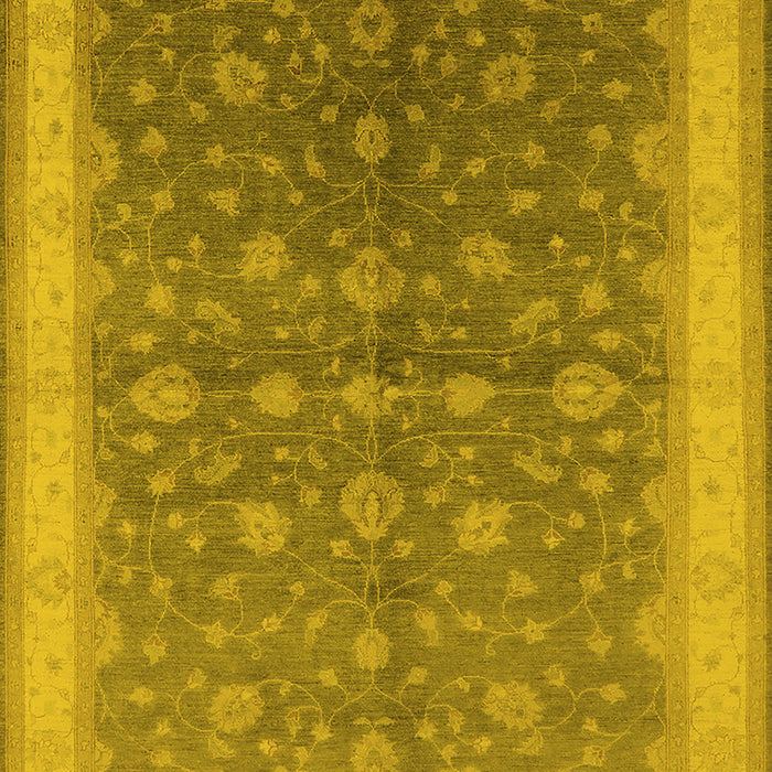 Oriental Yellow Traditional Rug, urb481yw