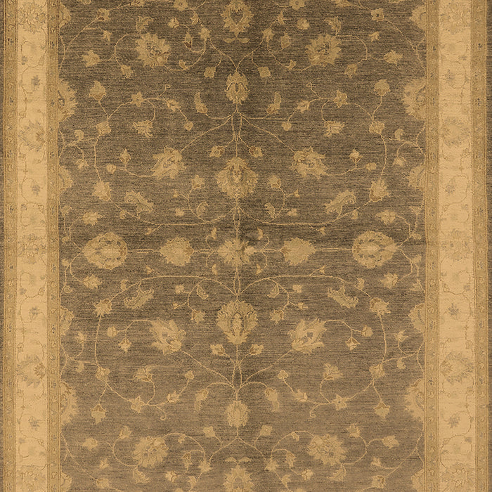 Machine Washable Oriental Brown Traditional Rug, wshurb481brn