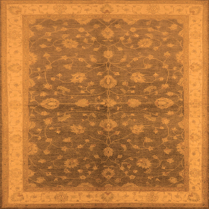 Square Oriental Orange Traditional Rug, urb481org