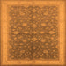 Square Oriental Orange Traditional Rug, urb481org
