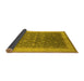 Sideview of Oriental Yellow Traditional Rug, urb481yw