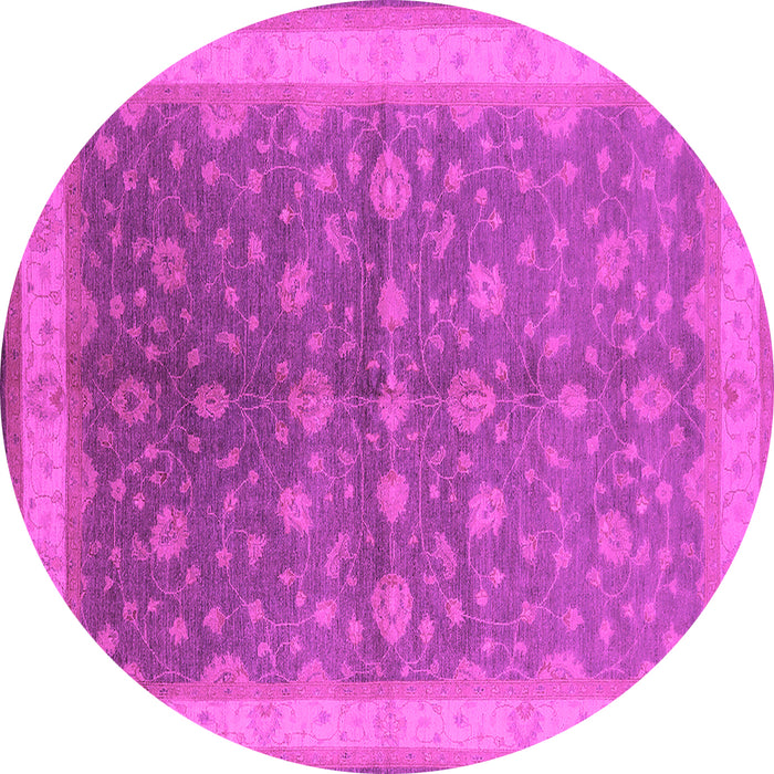 Round Oriental Pink Traditional Rug, urb481pnk