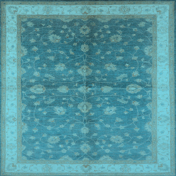 Square Oriental Light Blue Traditional Rug, urb481lblu