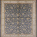 Square Mid-Century Modern Sandstone Brown Oriental Rug, urb481