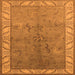 Square Oriental Orange Traditional Rug, urb482org