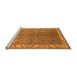 Sideview of Machine Washable Oriental Orange Traditional Area Rugs, wshurb482org