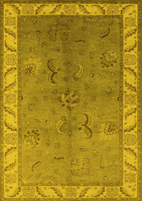 Oriental Yellow Traditional Rug, urb482yw