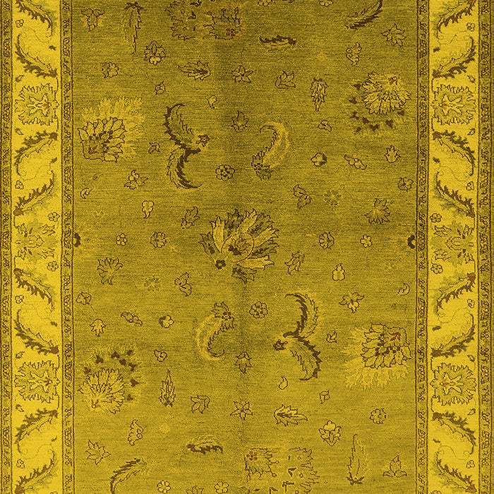 Oriental Yellow Traditional Rug, urb482yw