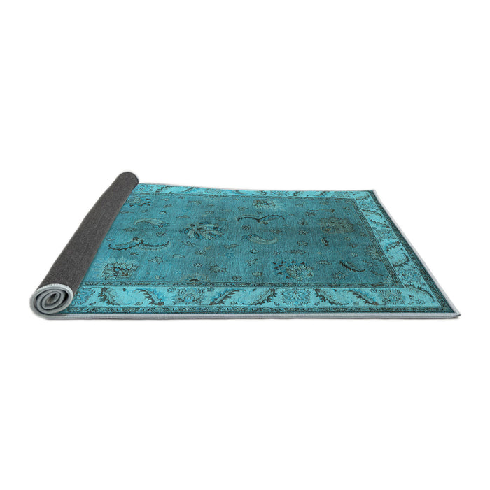 Sideview of Oriental Light Blue Traditional Rug, urb482lblu