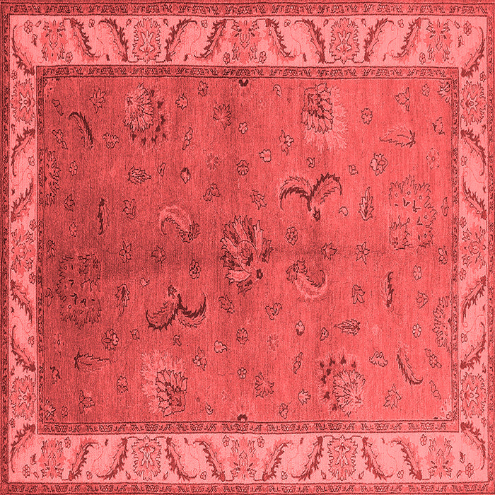 Machine Washable Oriental Red Traditional Rug, wshurb482red