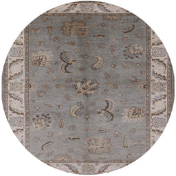 Round Machine Washable Industrial Modern Puce Purple Rug, wshurb482