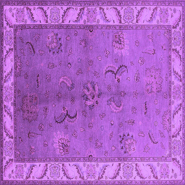 Square Oriental Purple Traditional Rug, urb482pur