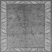 Square Machine Washable Oriental Gray Traditional Rug, wshurb482gry