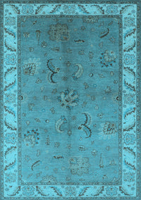 Oriental Light Blue Traditional Rug, urb482lblu