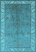 Oriental Light Blue Traditional Rug, urb482lblu