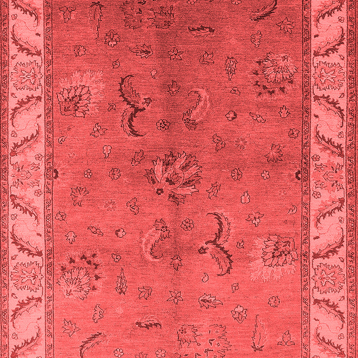 Machine Washable Oriental Red Traditional Rug, wshurb482red