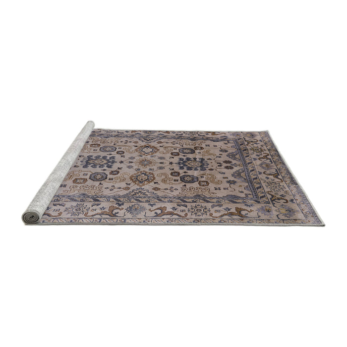 Sideview of Machine Washable Industrial Modern Puce Purple Rug, wshurb483