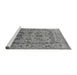 Sideview of Machine Washable Oriental Gray Traditional Rug, wshurb483gry