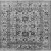 Square Machine Washable Oriental Gray Traditional Rug, wshurb483gry