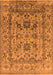 Machine Washable Oriental Orange Traditional Area Rugs, wshurb483org