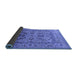 Sideview of Oriental Blue Traditional Rug, urb483blu