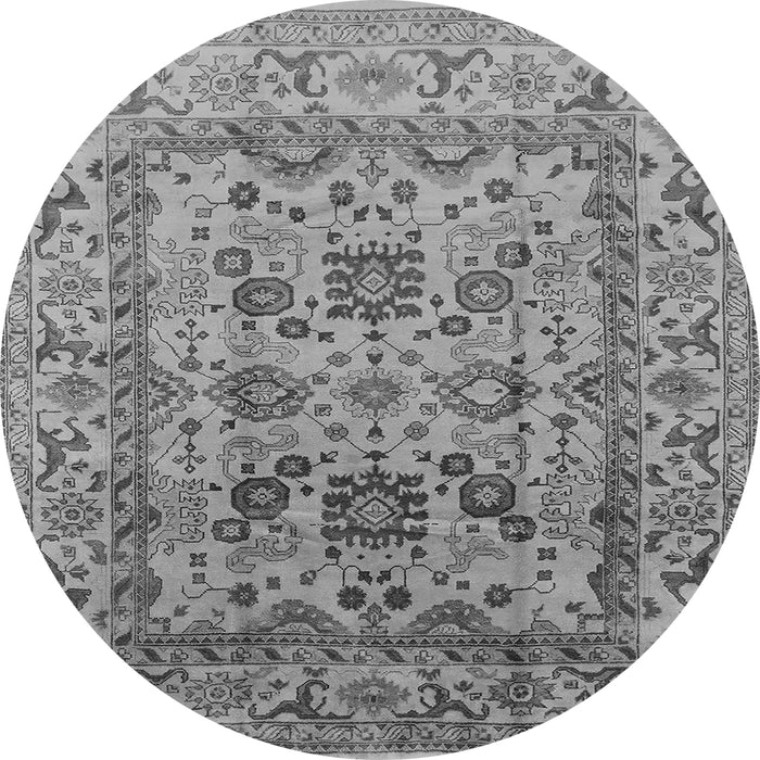 Round Oriental Gray Traditional Rug, urb483gry