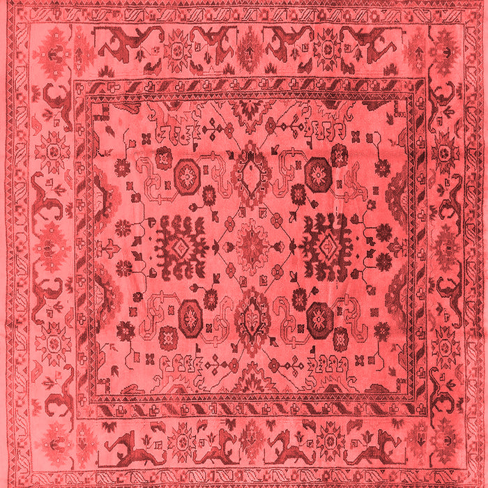 Machine Washable Oriental Red Traditional Rug, wshurb483red