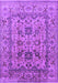 Machine Washable Oriental Purple Traditional Area Rugs, wshurb483pur