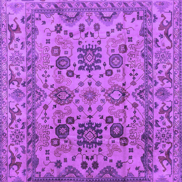 Machine Washable Oriental Purple Traditional Area Rugs, wshurb483pur