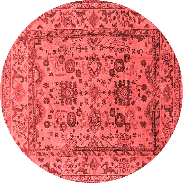 Machine Washable Oriental Red Traditional Rug, wshurb483red