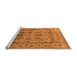 Sideview of Machine Washable Oriental Orange Traditional Area Rugs, wshurb483org