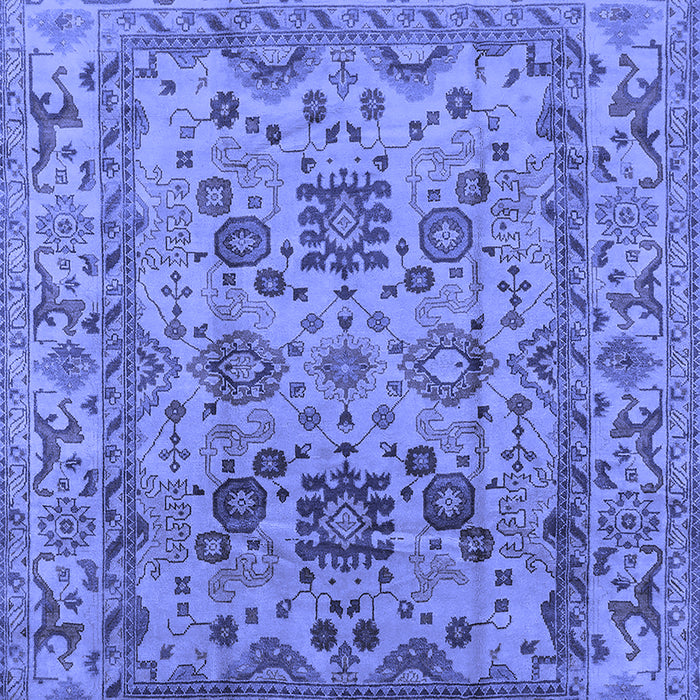 Machine Washable Oriental Blue Traditional Rug, wshurb483blu