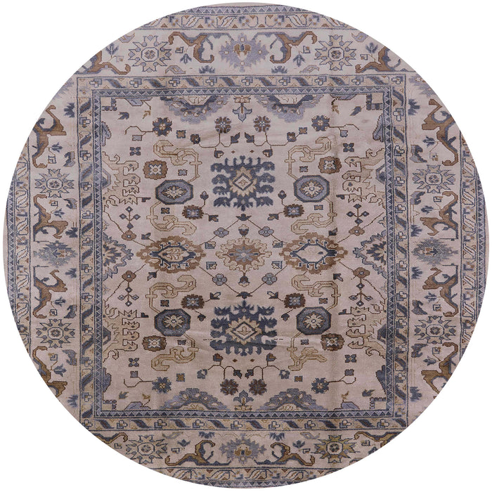 Round Machine Washable Industrial Modern Puce Purple Rug, wshurb483