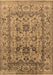 Machine Washable Oriental Brown Traditional Rug, wshurb483brn