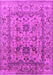 Machine Washable Oriental Pink Traditional Rug, wshurb483pnk