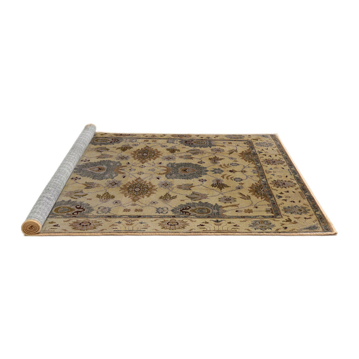 Sideview of Machine Washable Industrial Modern Brown Rug, wshurb484