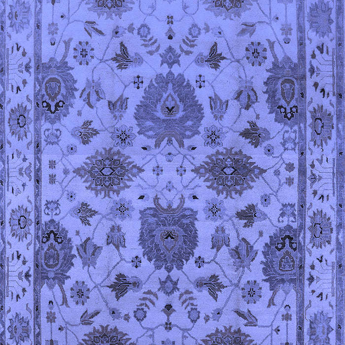 Machine Washable Oriental Blue Traditional Rug, wshurb484blu