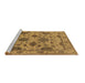 Sideview of Machine Washable Oriental Brown Traditional Rug, wshurb484brn