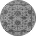 Round Oriental Gray Traditional Rug, urb484gry