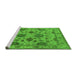 Sideview of Machine Washable Oriental Green Traditional Area Rugs, wshurb484grn