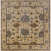 Square Mid-Century Modern Brown Oriental Rug, urb484