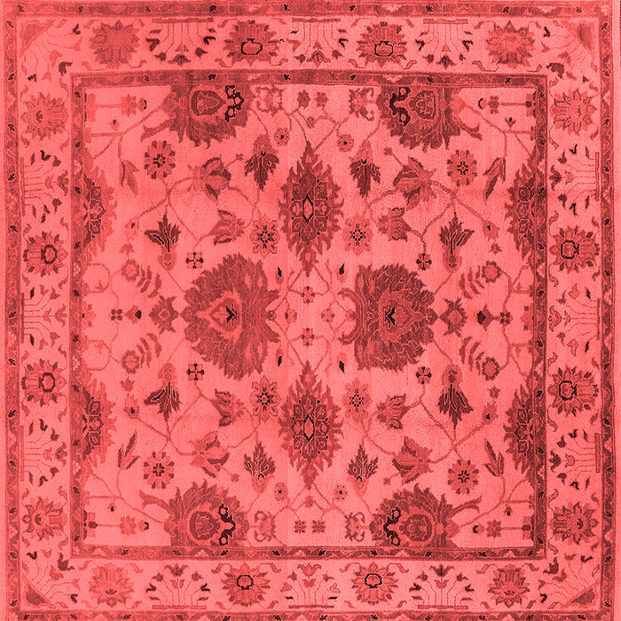 Machine Washable Oriental Red Traditional Rug, wshurb484red
