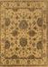 Machine Washable Oriental Brown Traditional Rug, wshurb484brn