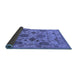 Sideview of Oriental Blue Traditional Rug, urb484blu