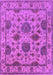 Machine Washable Oriental Purple Traditional Area Rugs, wshurb484pur