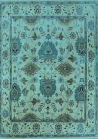 Oriental Light Blue Traditional Rug, urb484lblu