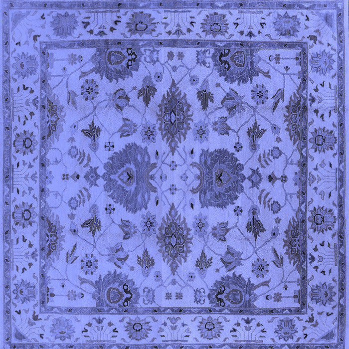 Square Oriental Blue Traditional Rug, urb484blu