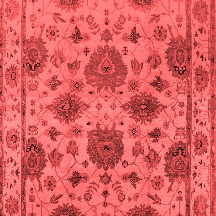 Machine Washable Oriental Red Traditional Rug, wshurb484red