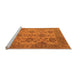 Sideview of Machine Washable Oriental Orange Industrial Area Rugs, wshurb485org